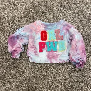 GRL PWR cropped crew neck sweatshirt